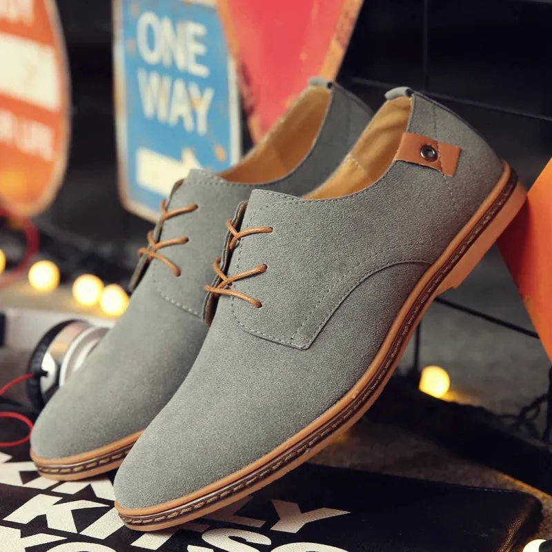 2025 Spring Suede Leather Men Shoes.