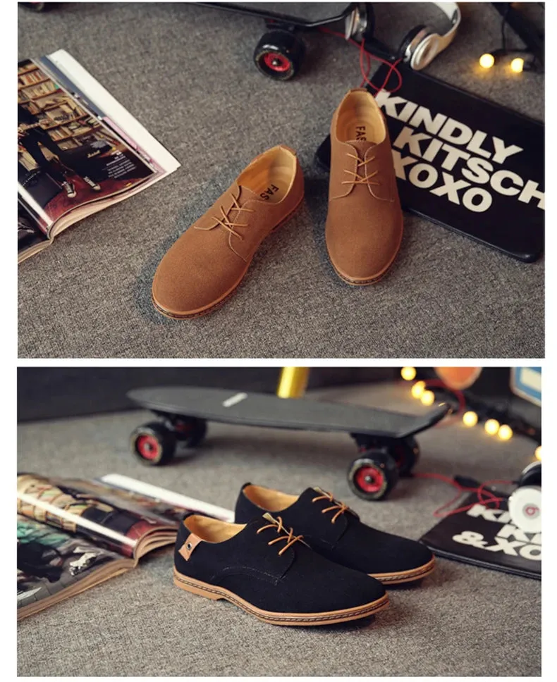 2025 Spring Suede Leather Men Shoes.