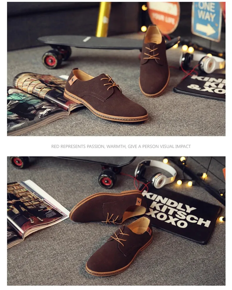 2025 Spring Suede Leather Men Shoes.