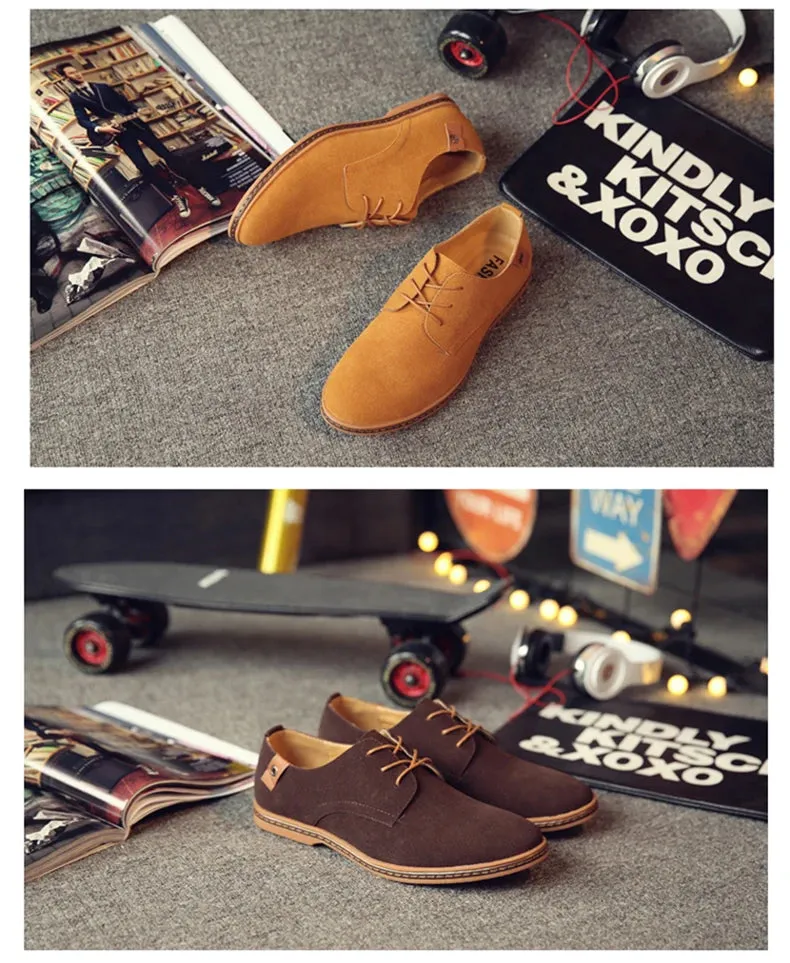 2025 Spring Suede Leather Men Shoes.