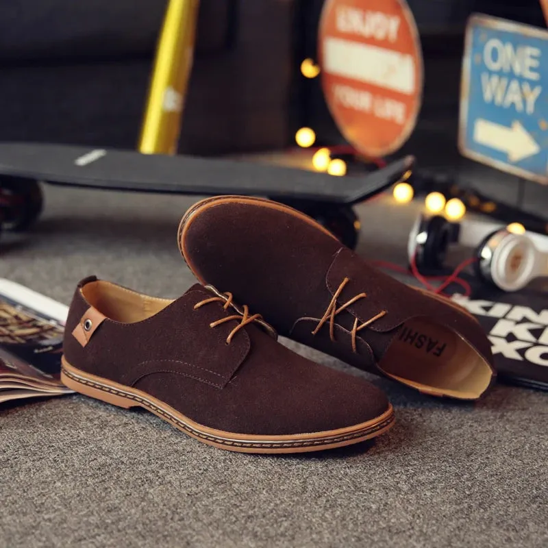 2025 Spring Suede Leather Men Shoes.