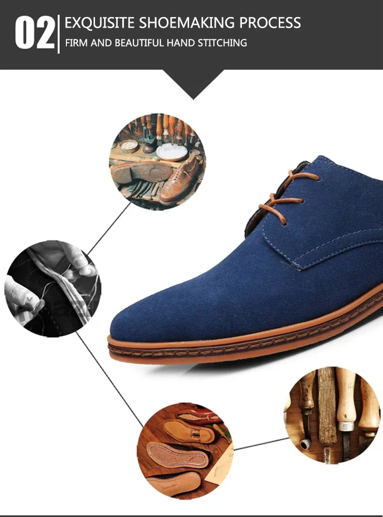 2025 Spring Suede Leather Men Shoes.