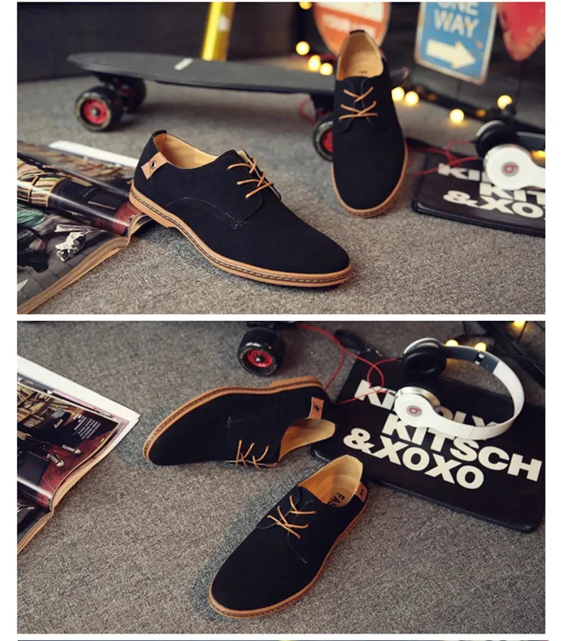 2025 Spring Suede Leather Men Shoes.
