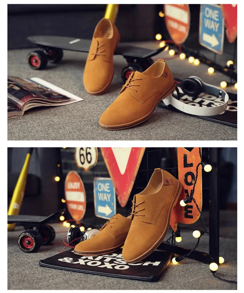 2025 Spring Suede Leather Men Shoes.