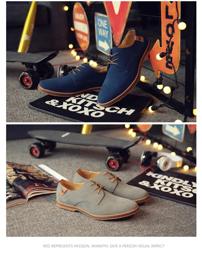 2025 Spring Suede Leather Men Shoes.