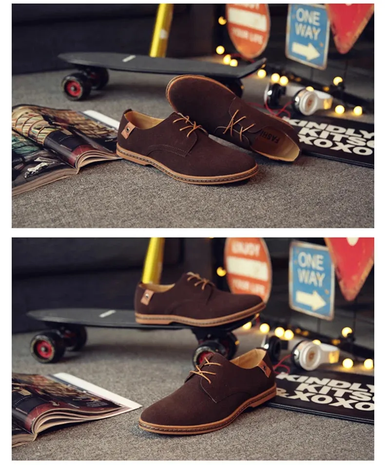 2025 Spring Suede Leather Men Shoes.