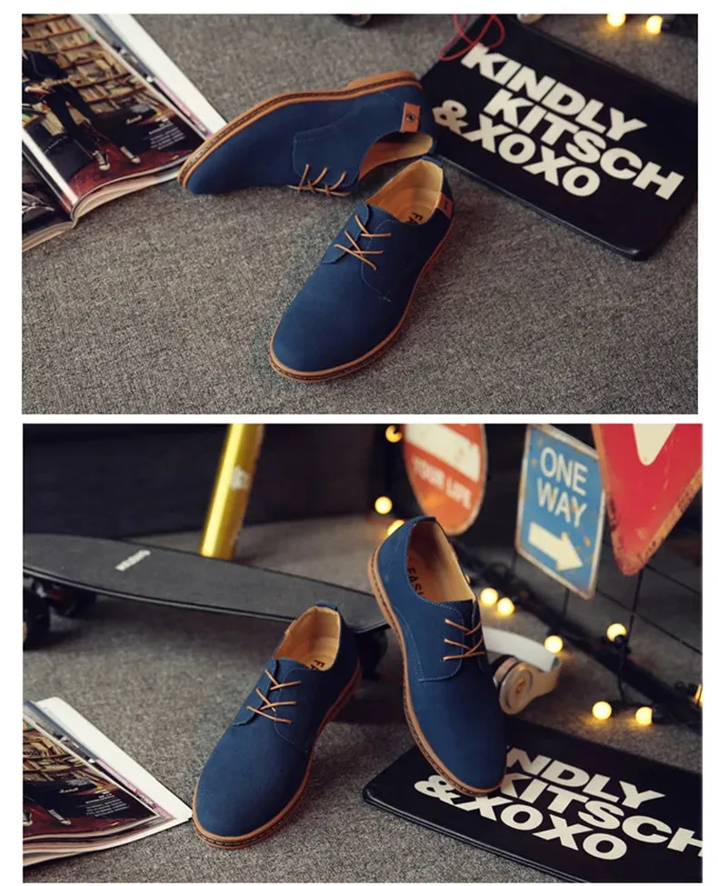 2025 Spring Suede Leather Men Shoes.