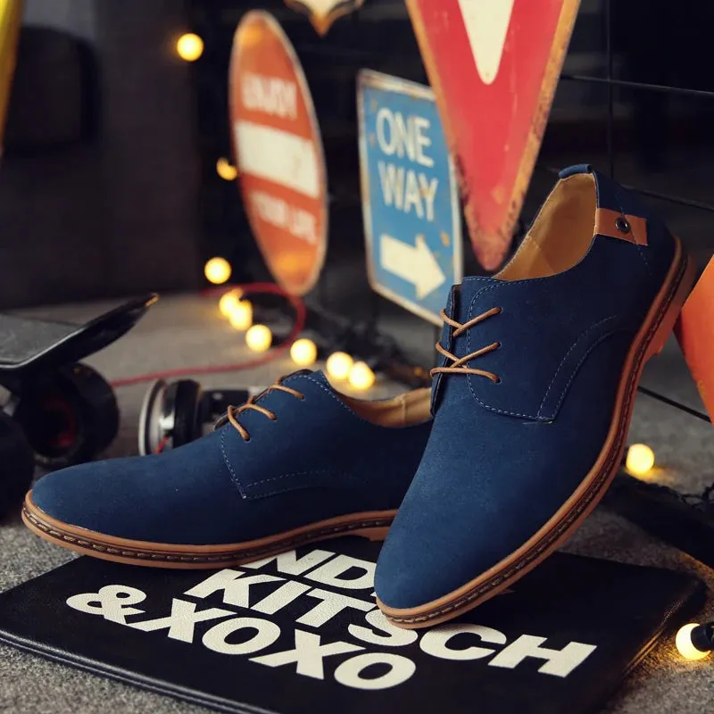 2025 Spring Suede Leather Men Shoes.