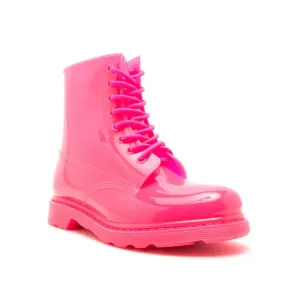 $25 Neon Fuchsia Rubber Booties