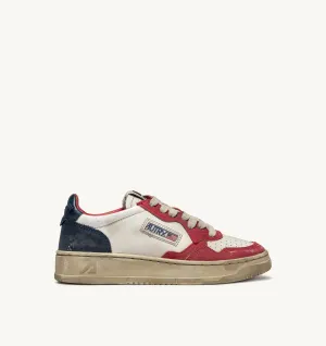 BASKET AUTRY MEDALIST SUPER VINTAGE LEATHETR WHITE BLACK RED
