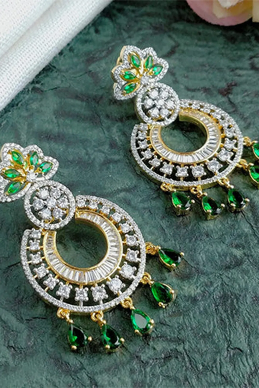 Beautiful American Diamond Chhandali Earrings For women & Girl