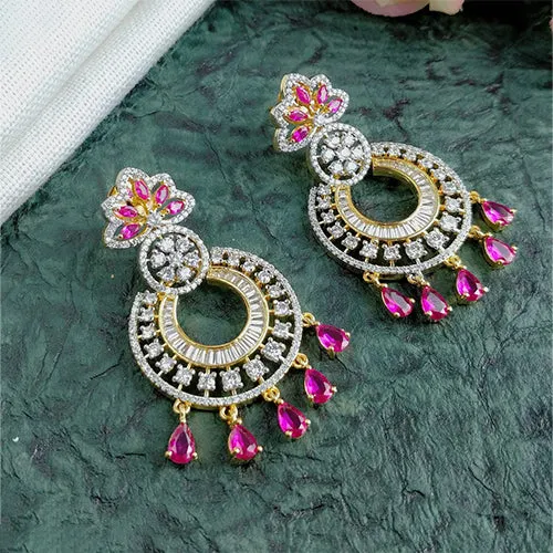 Beautiful American Diamond Chhandali Earrings For women & Girl