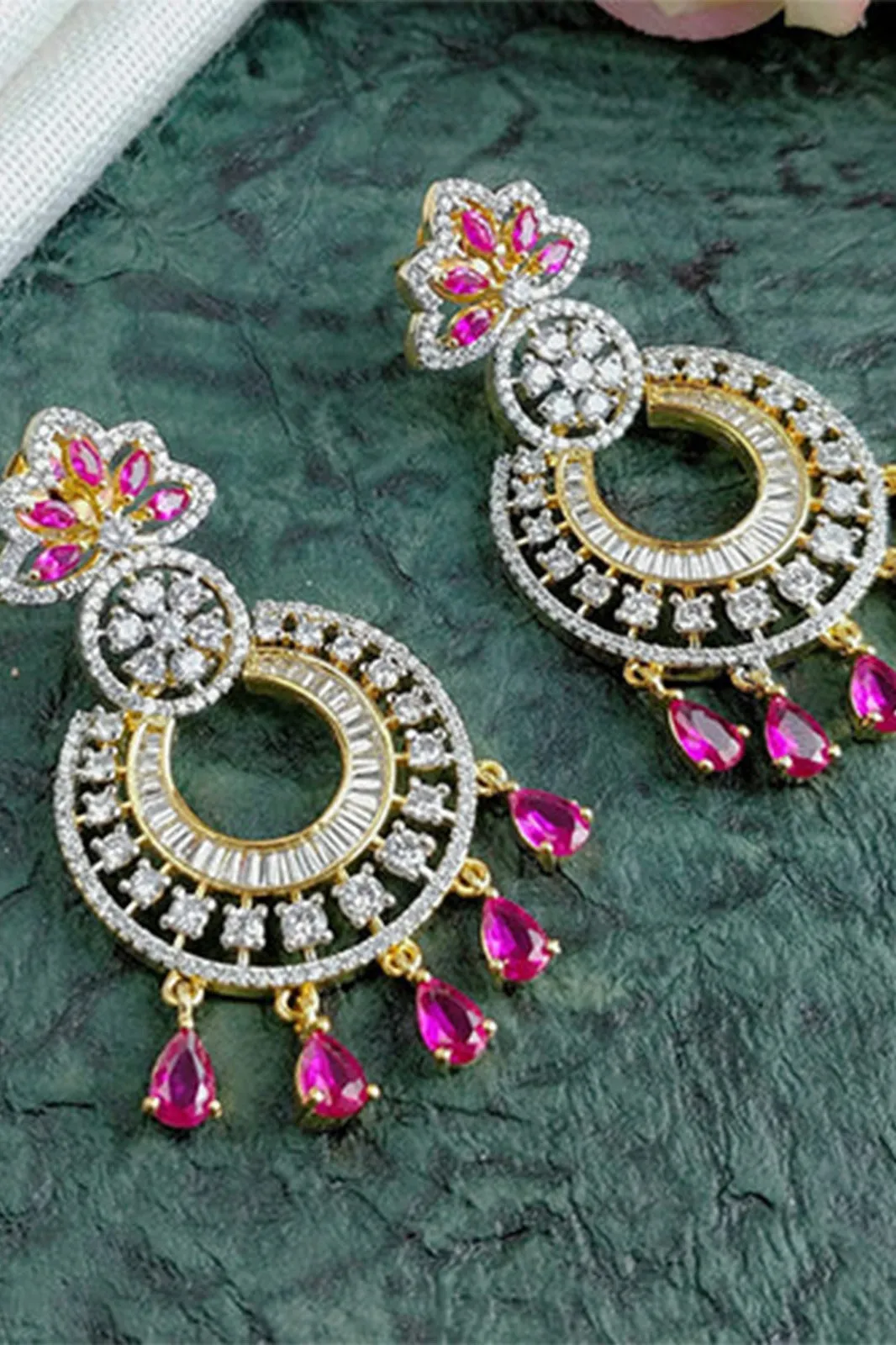 Beautiful American Diamond Chhandali Earrings For women & Girl