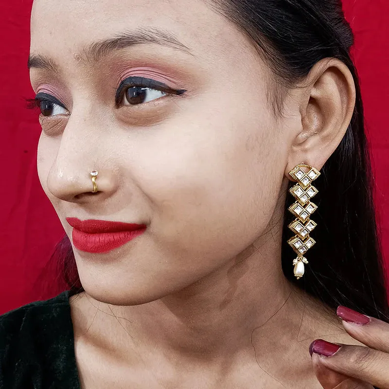 Beautiful Kundan Contemporary Earrings (E201)