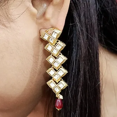 Beautiful Kundan Contemporary Earrings (E201)