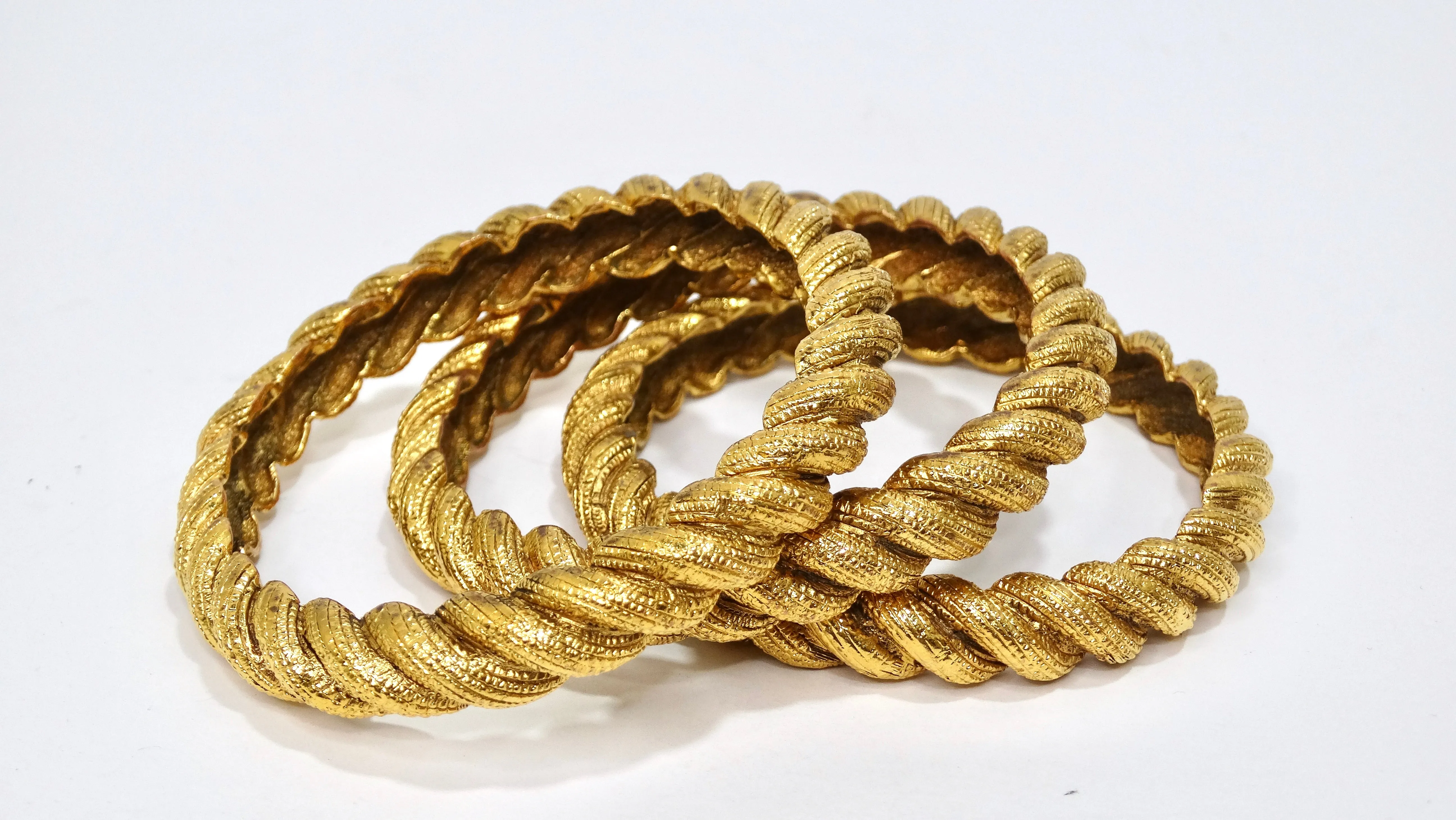Chanel Vintage Twist Bangle Set
