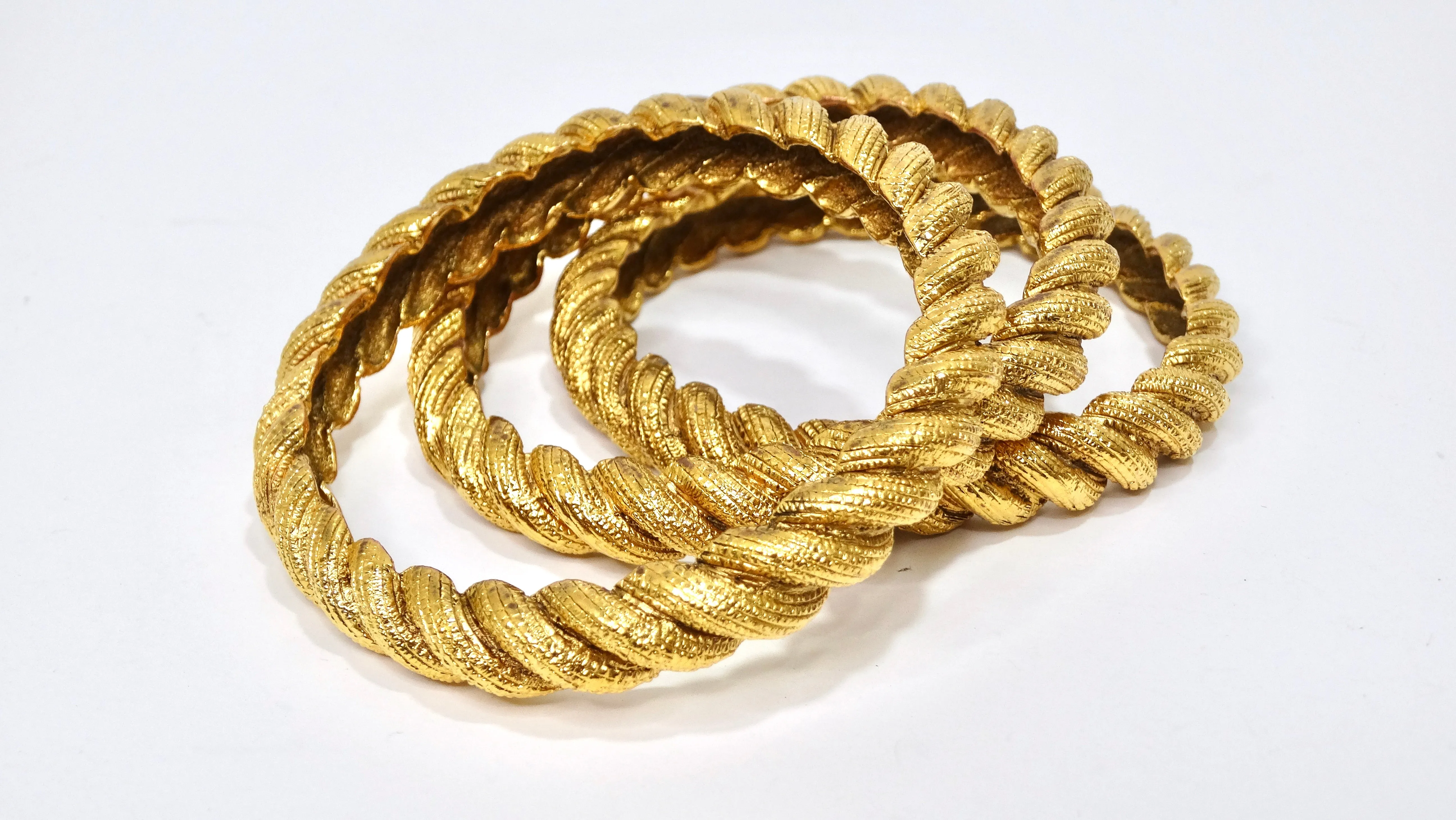Chanel Vintage Twist Bangle Set