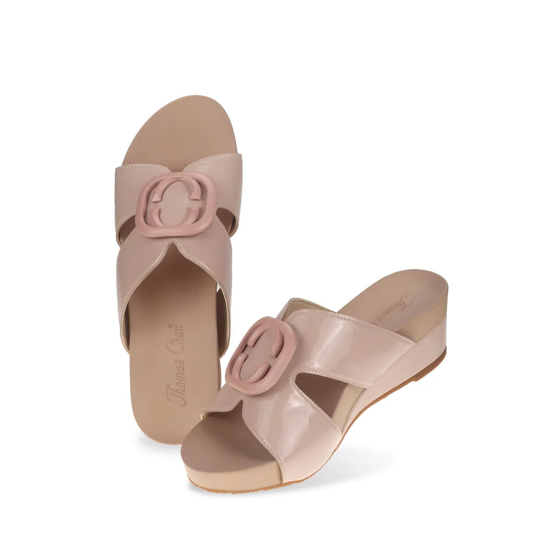 Charming Buckle Slide-On Wedges 2" inch [Arch-legance Series][ODD SIZES LEFT]