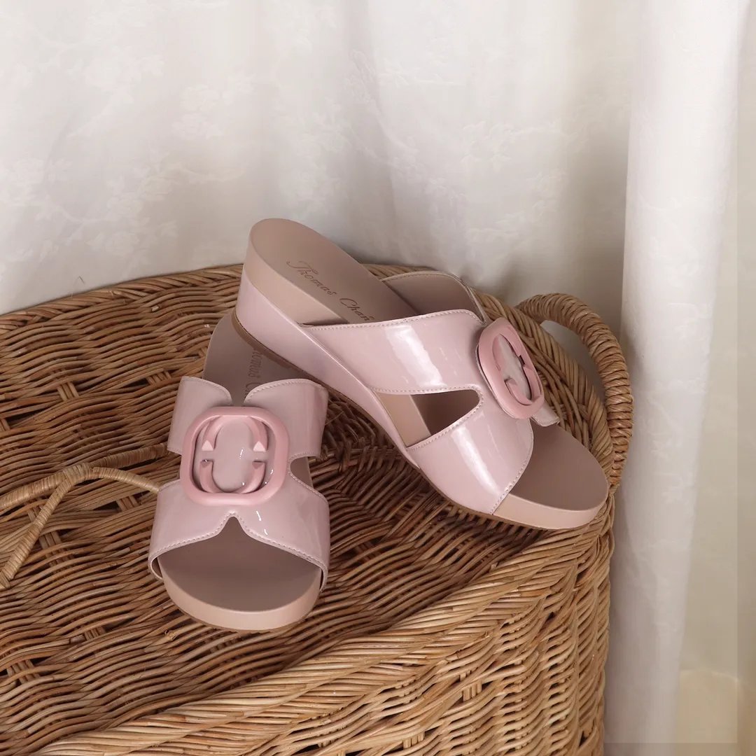 Charming Buckle Slide-On Wedges 2" inch [Arch-legance Series][ODD SIZES LEFT]