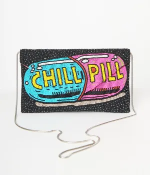 Chill Pill Beaded Clutch