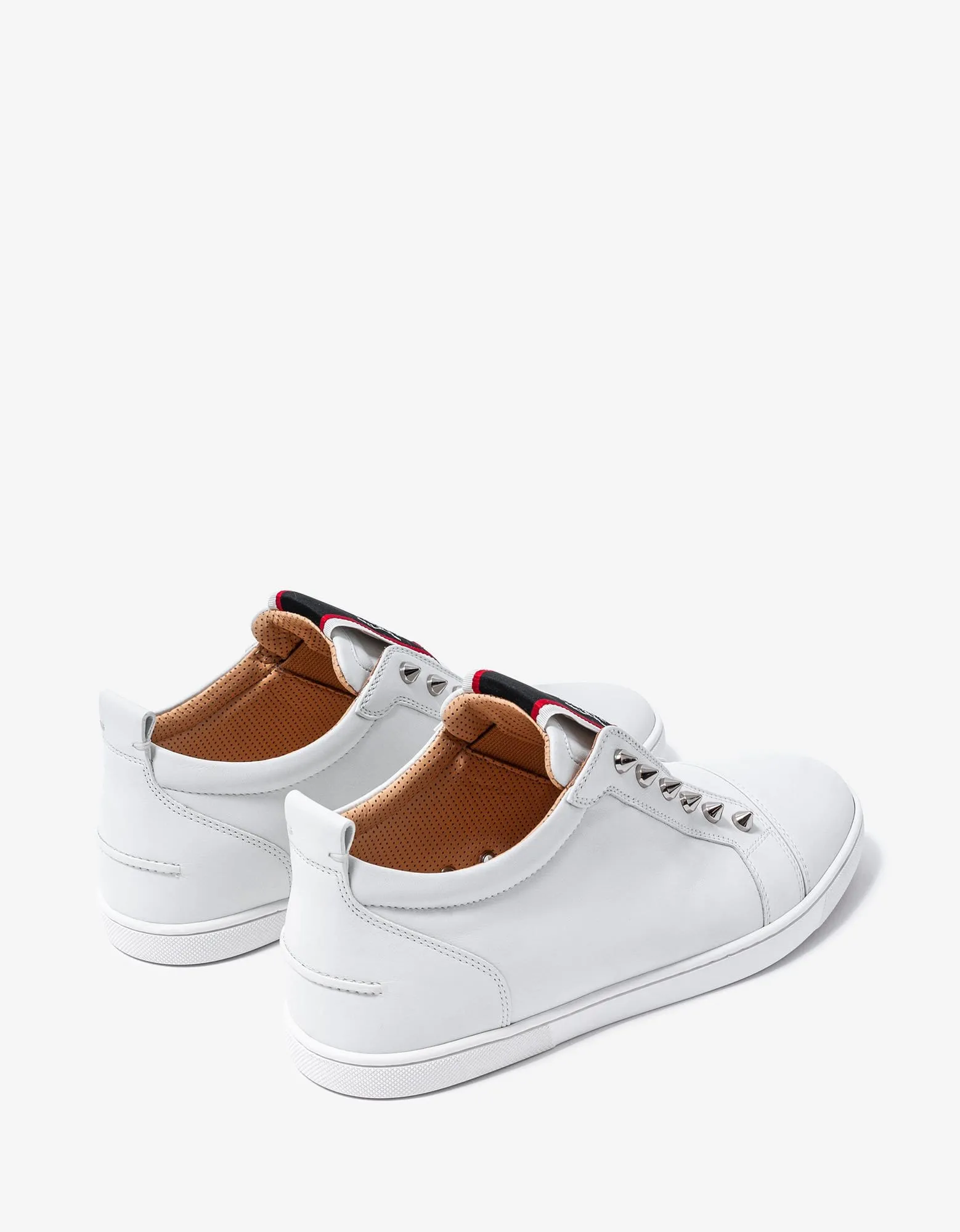 Christian Louboutin F.A.V Fique A Vontade White Leather Trainers -