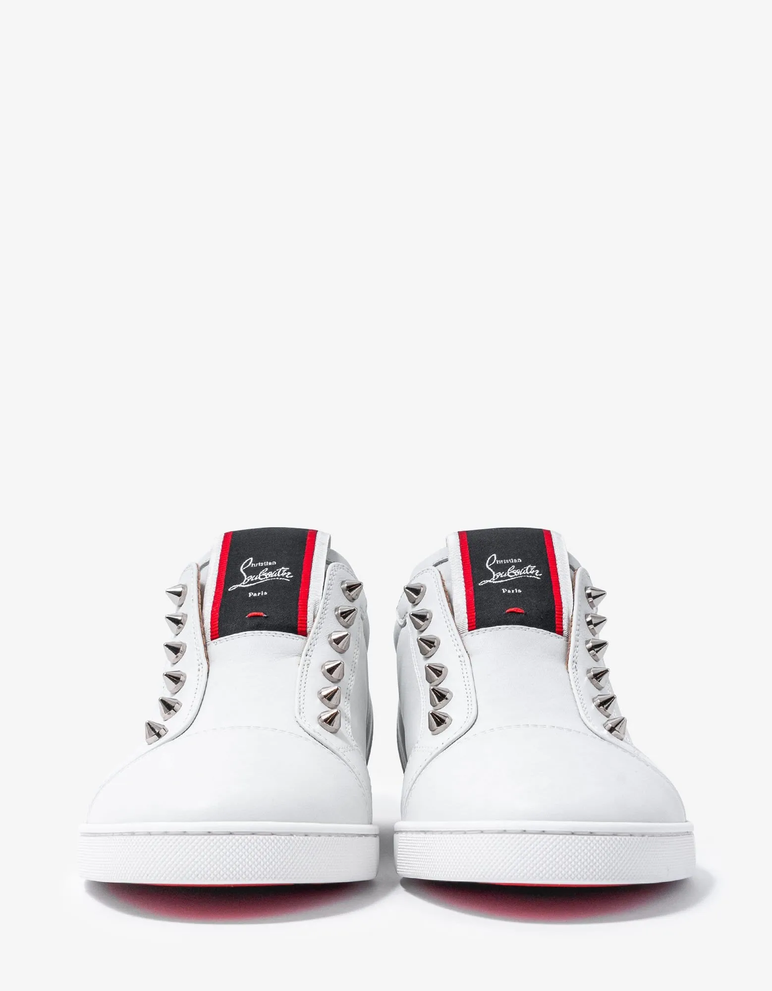Christian Louboutin F.A.V Fique A Vontade White Leather Trainers -