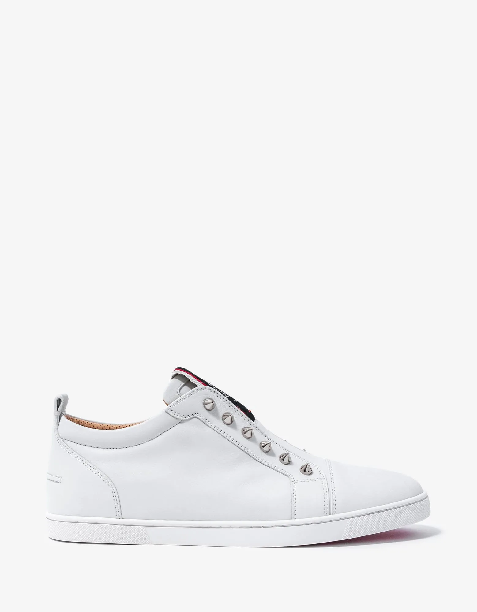 Christian Louboutin F.A.V Fique A Vontade White Leather Trainers -
