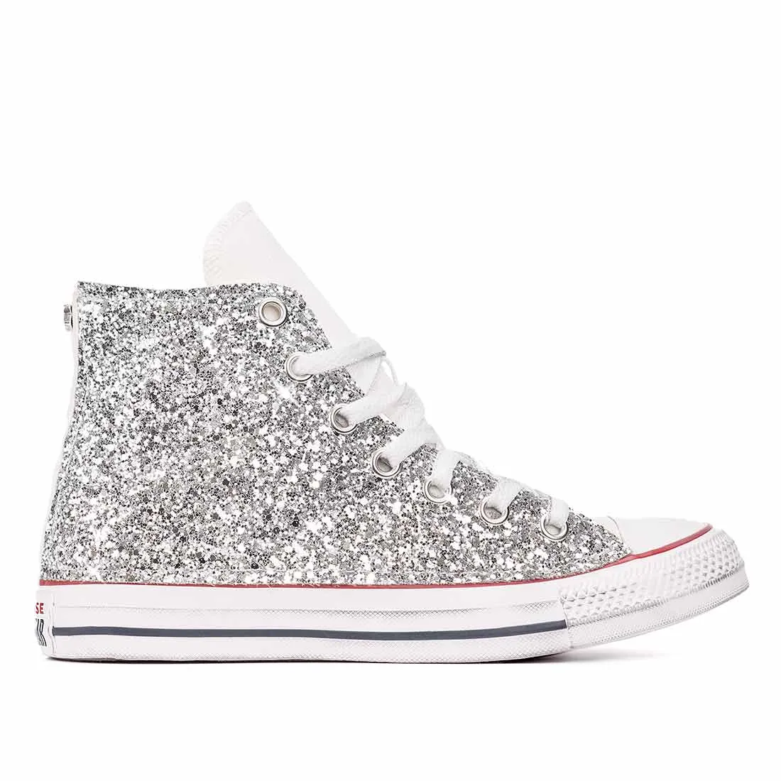 Converse All Star Alte Glitterate Argento