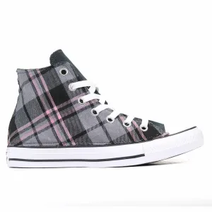 Converse All Star Alte Tartan Scozzese Rosa