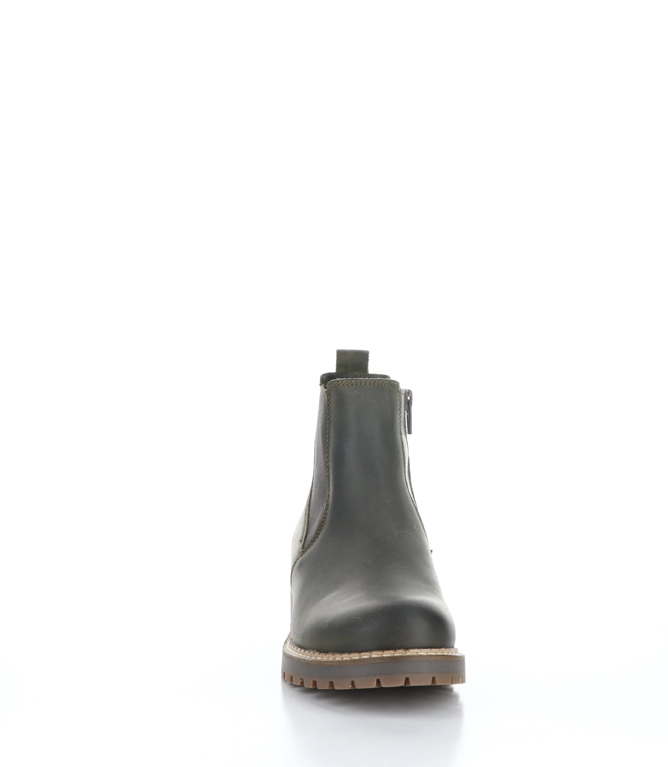 CORRIN Olive Zip Up Ankle Boots|CORRIN Bottines avec Fermeture Zipp��e in Vert