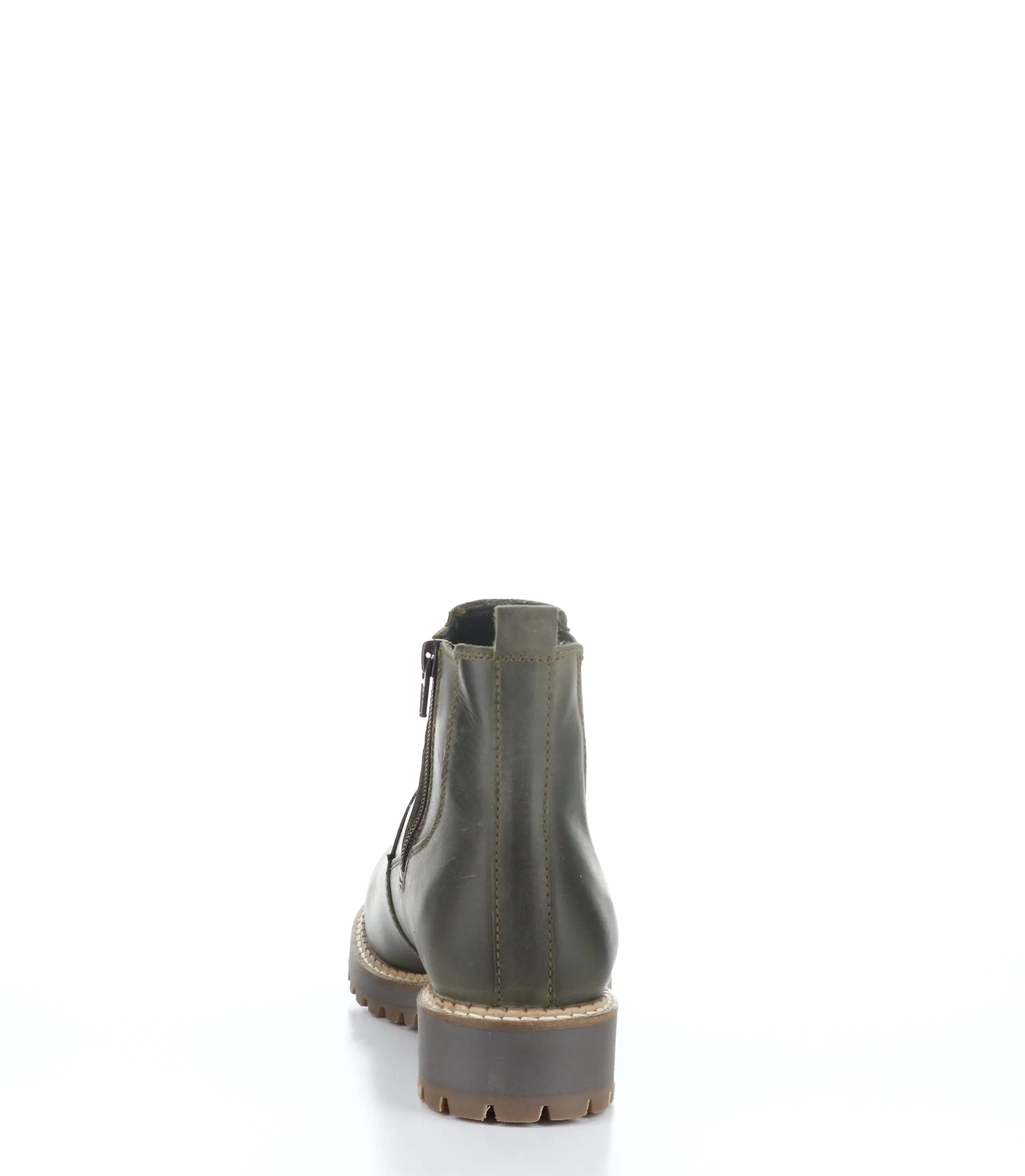 CORRIN Olive Zip Up Ankle Boots|CORRIN Bottines avec Fermeture Zipp��e in Vert