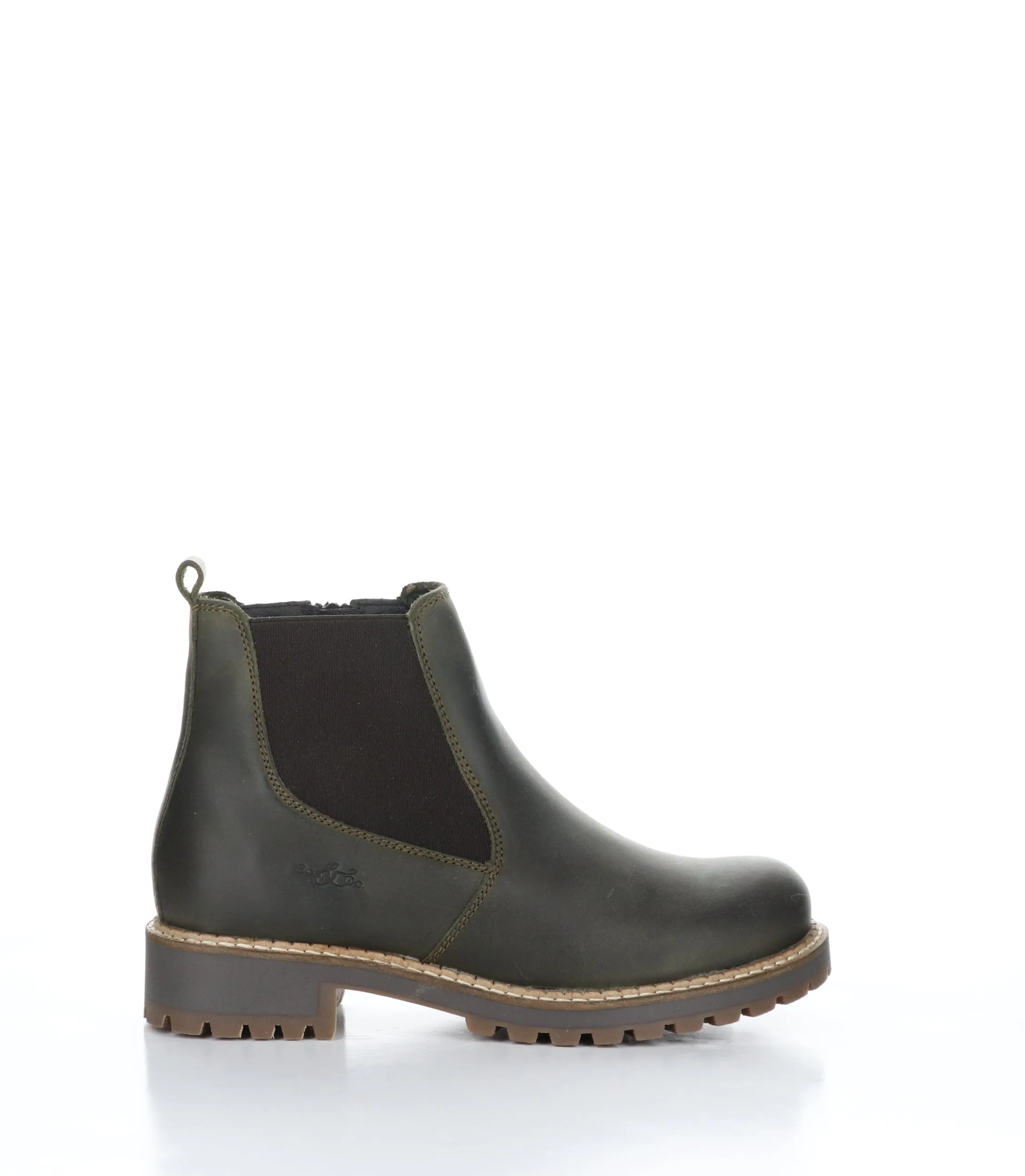 CORRIN Olive Zip Up Ankle Boots|CORRIN Bottines avec Fermeture Zipp��e in Vert