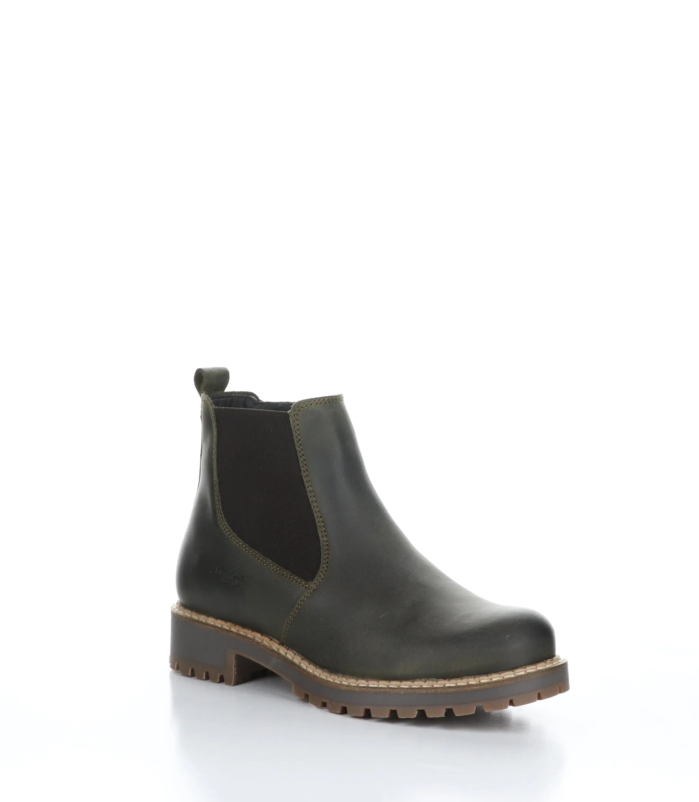 CORRIN Olive Zip Up Ankle Boots|CORRIN Bottines avec Fermeture Zipp��e in Vert