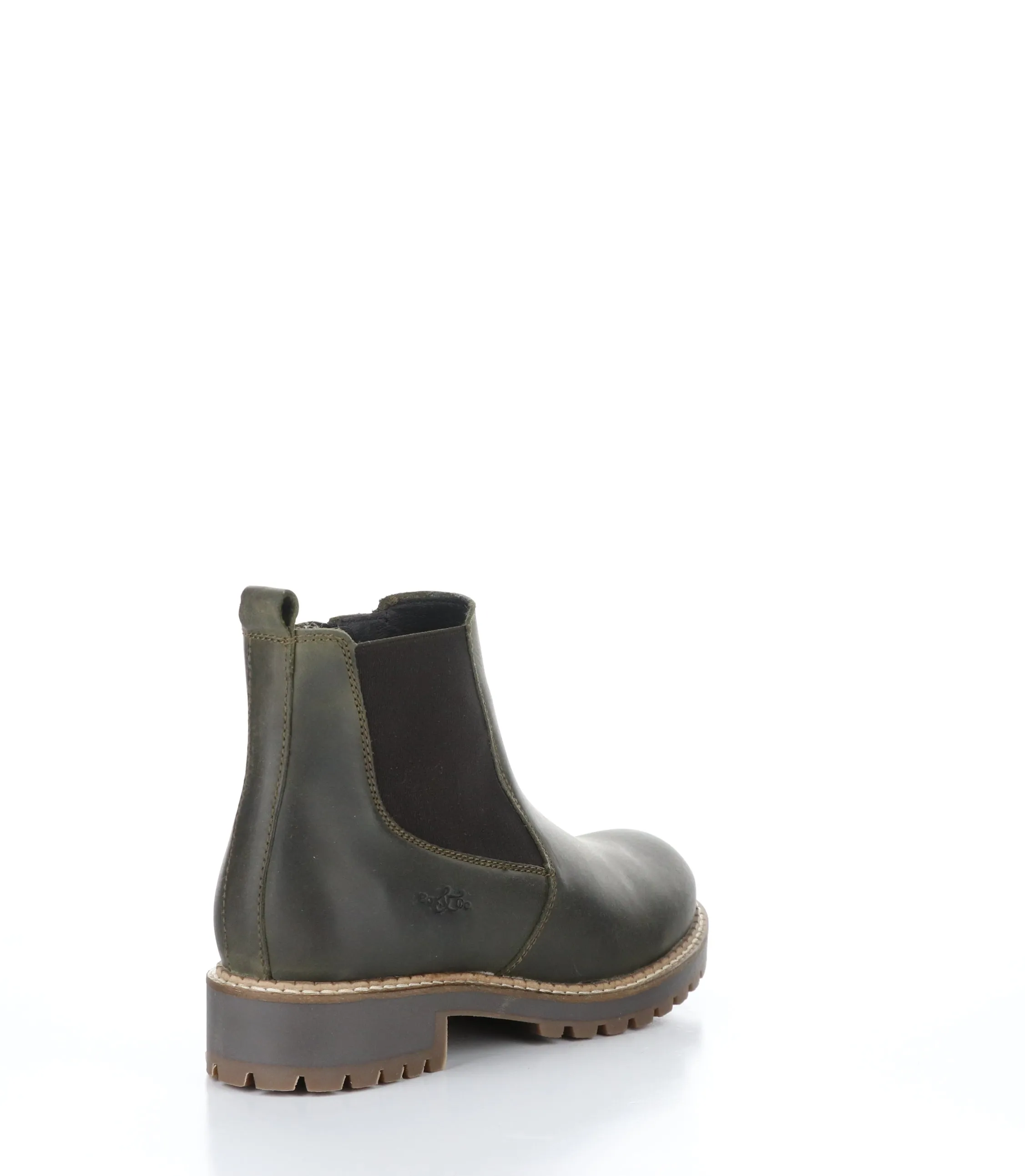CORRIN Olive Zip Up Ankle Boots|CORRIN Bottines avec Fermeture Zipp��e in Vert