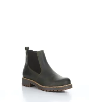 CORRIN Olive Zip Up Ankle Boots|CORRIN Bottines avec Fermeture Zipp��e in Vert