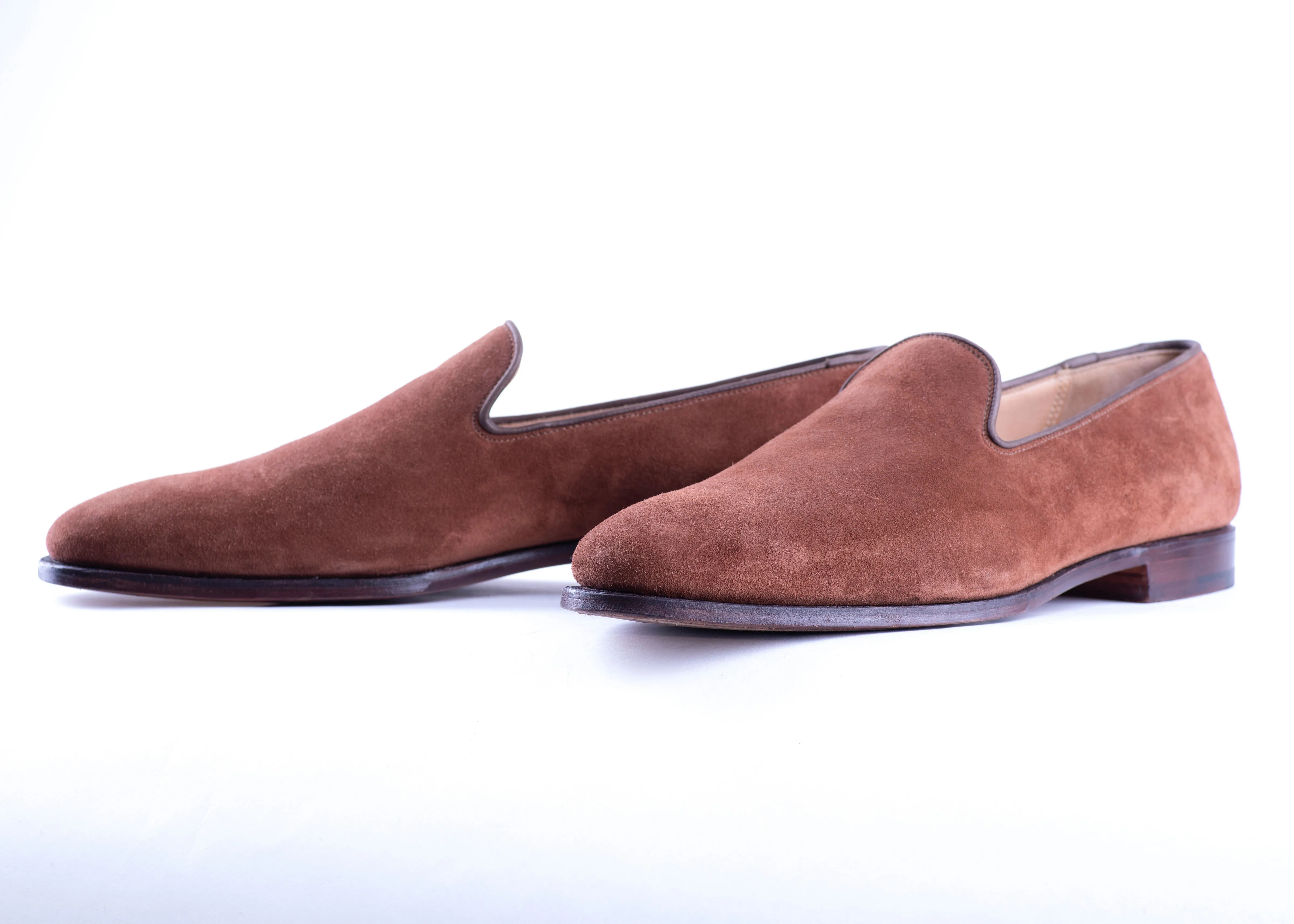 Crockett & Jones Polo Brown Calf Suede Kensington 2 Loafers, UK 10 E
