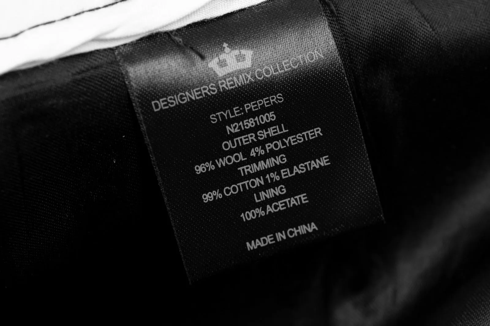 Designer Remix Black Wool Women's Bermuda Shorts, S