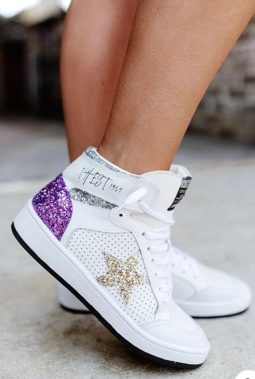 Dream -"High Top_ Purple Glitter