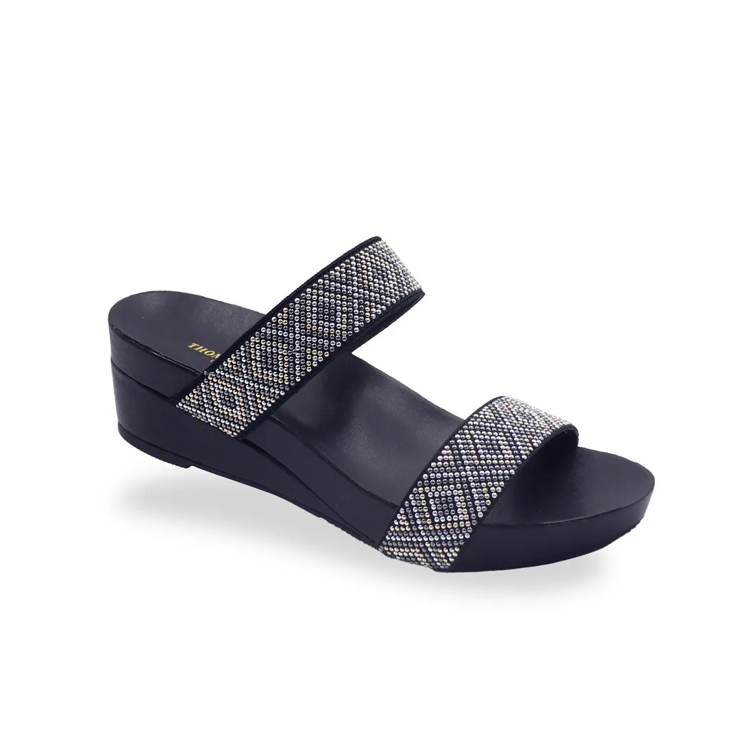 [EXTRA 20% off at cart] Matchy Boho Rhinestone Low Wedges