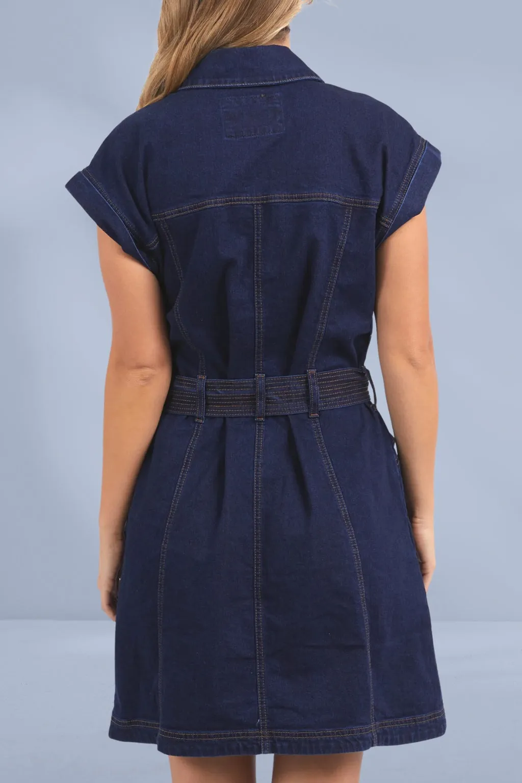 Foxwood Heidi Dress Dark Blue Denim