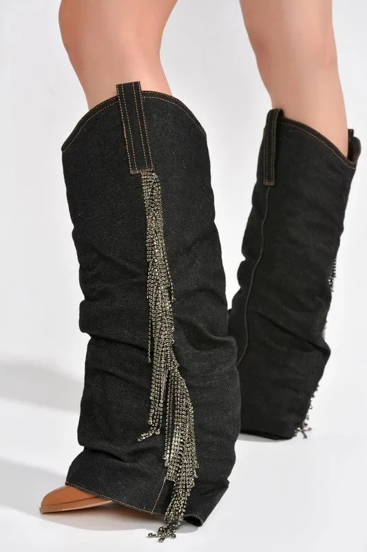 Gisele Fringe Boots