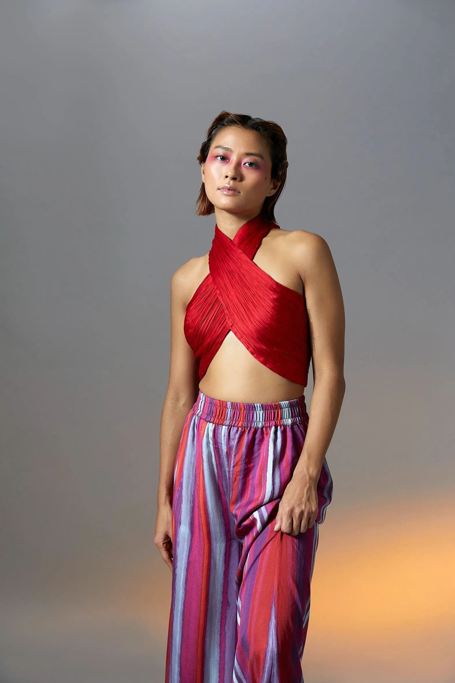 Hope Halter with Elastic Back in Red