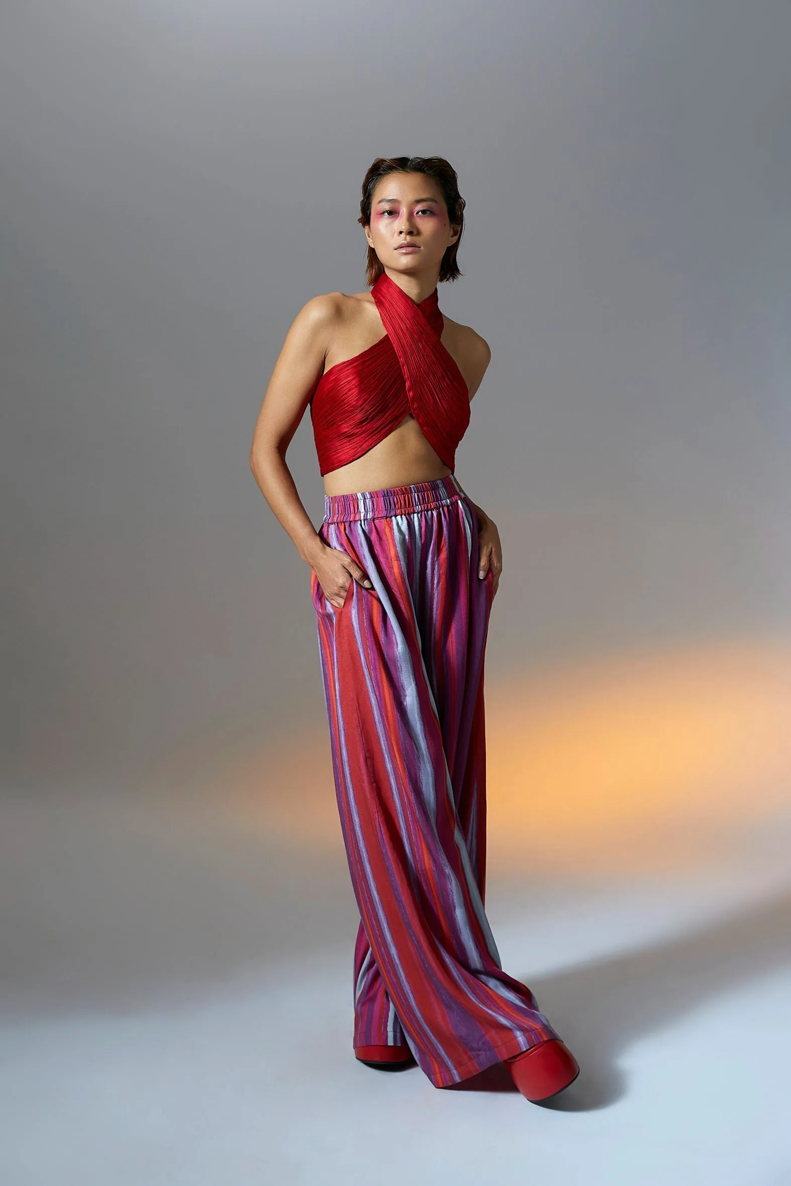 Hope Halter with Elastic Back in Red