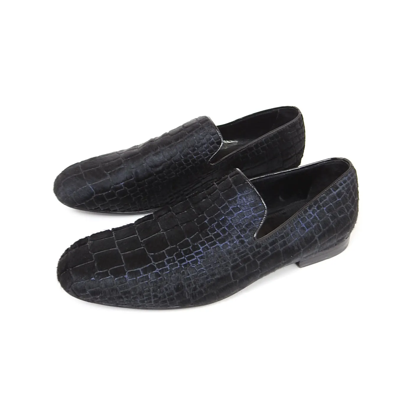 Jimmy Choo Pony Hair Croc Effect Loafers Size 44