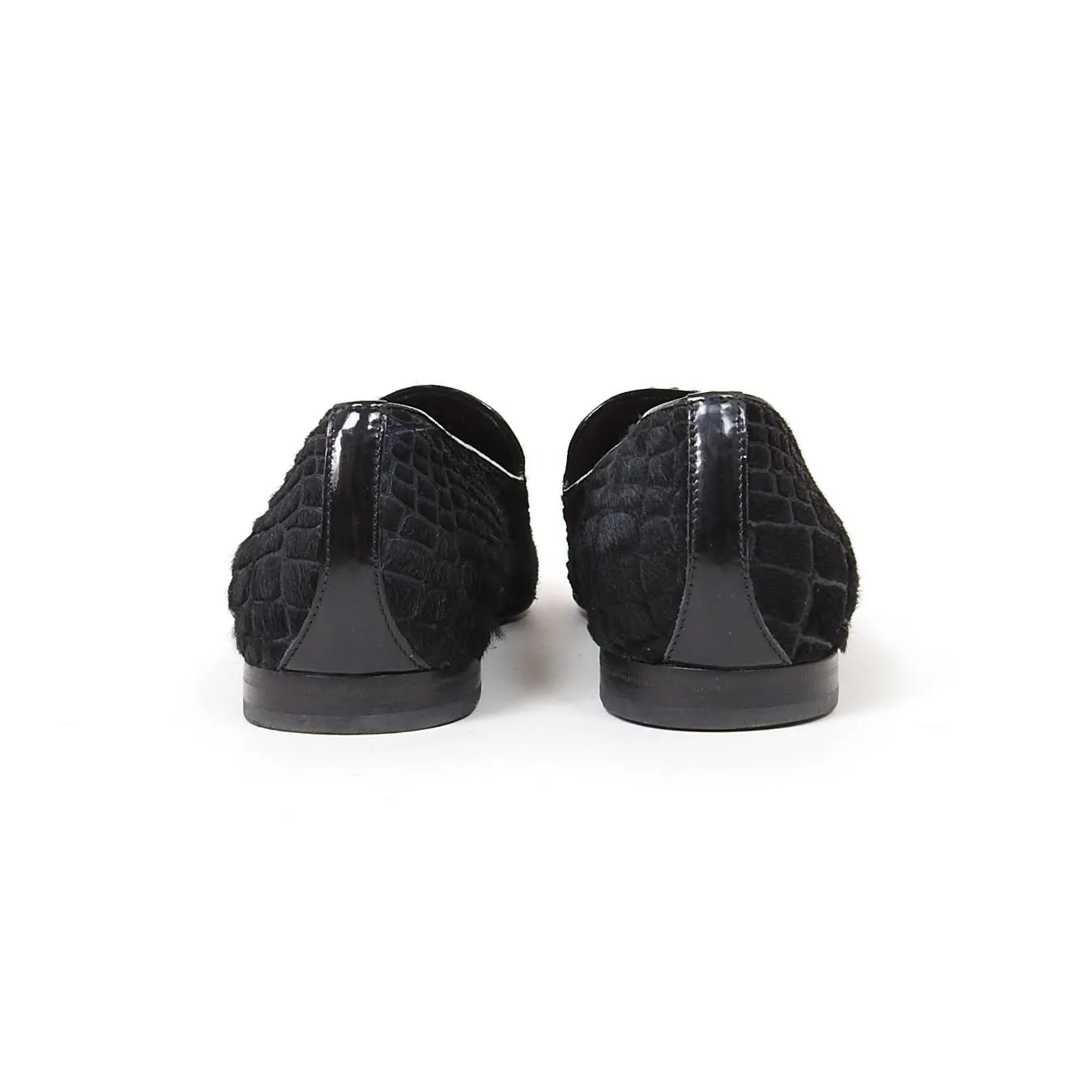 Jimmy Choo Pony Hair Croc Effect Loafers Size 44
