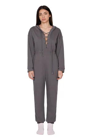 LACE-UP JUMPSUIT