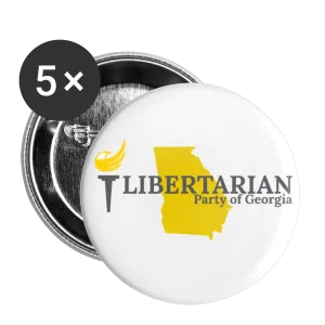 Libertarian Party of Georgia Buttons large 2.2'' (5-pack)