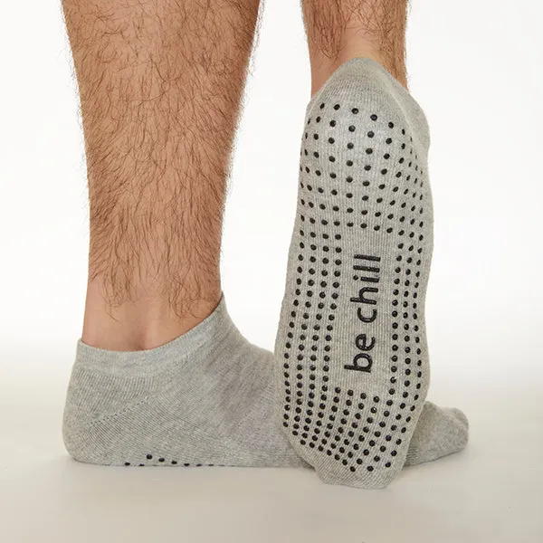 Mens Be Chill Grip Socks (Heather/Black)