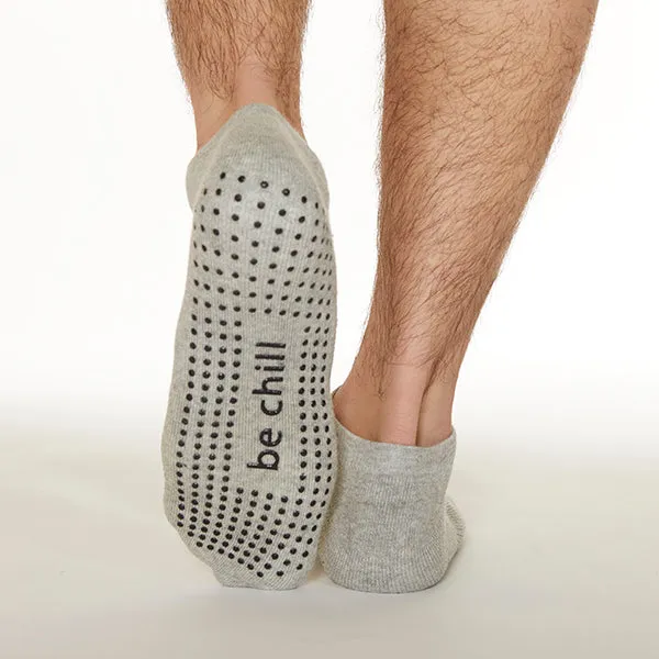 Mens Be Chill Grip Socks (Heather/Black)