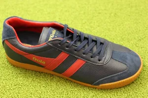 Men's Harrier Sneaker - Navy/Dark Red Leather